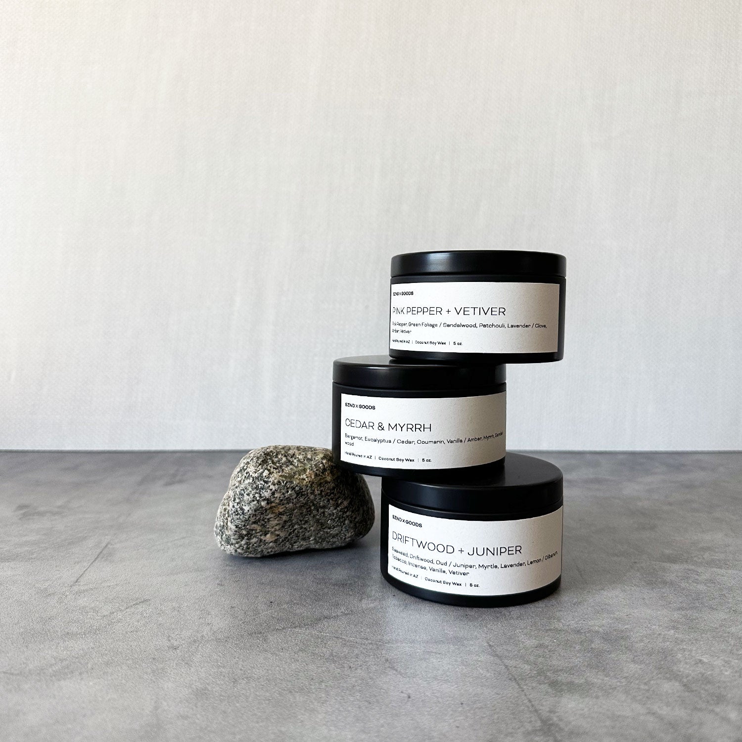 The medium black candle tin mens collection set