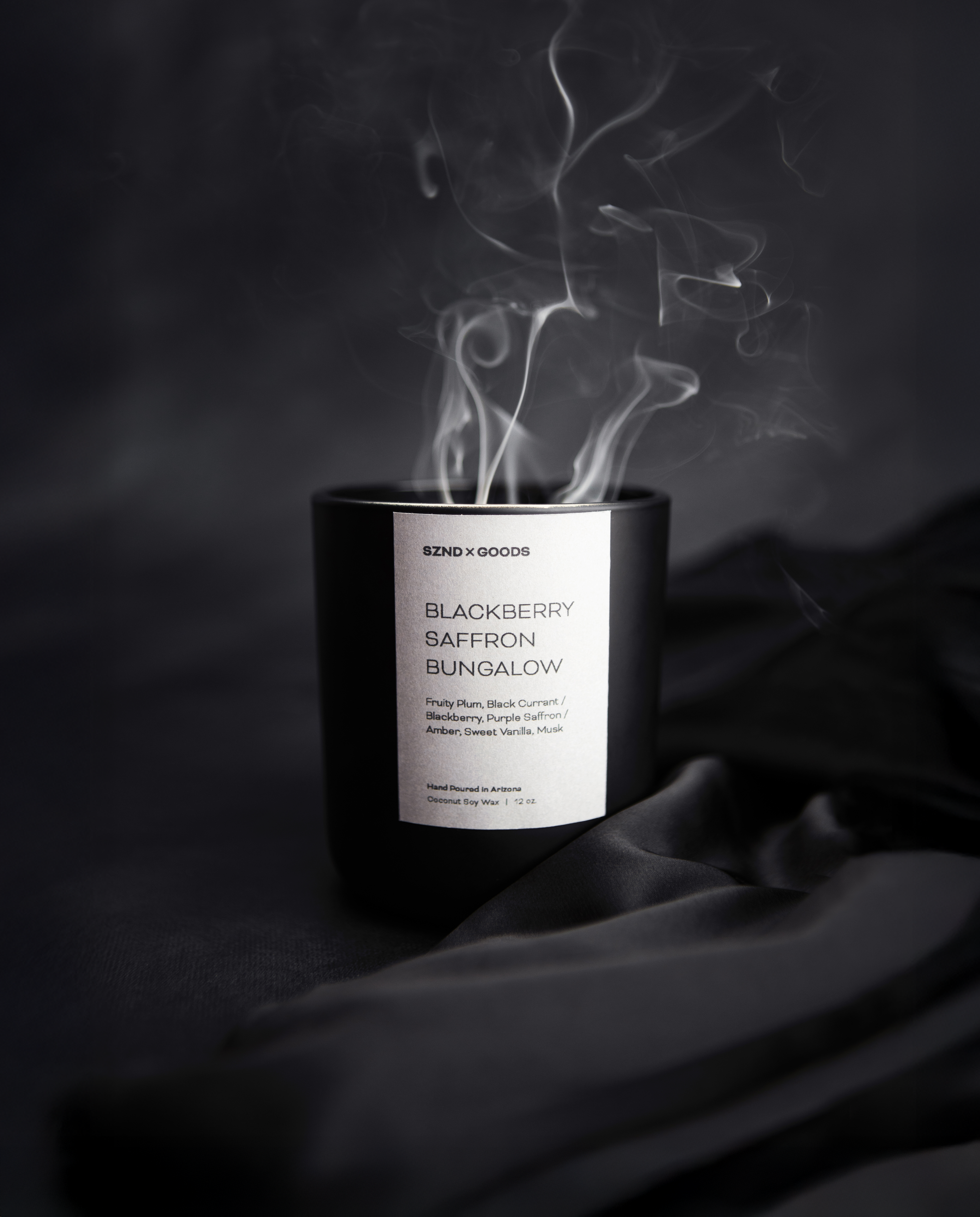 Blackberry Saffron Bungalow Wooden Wick Candle