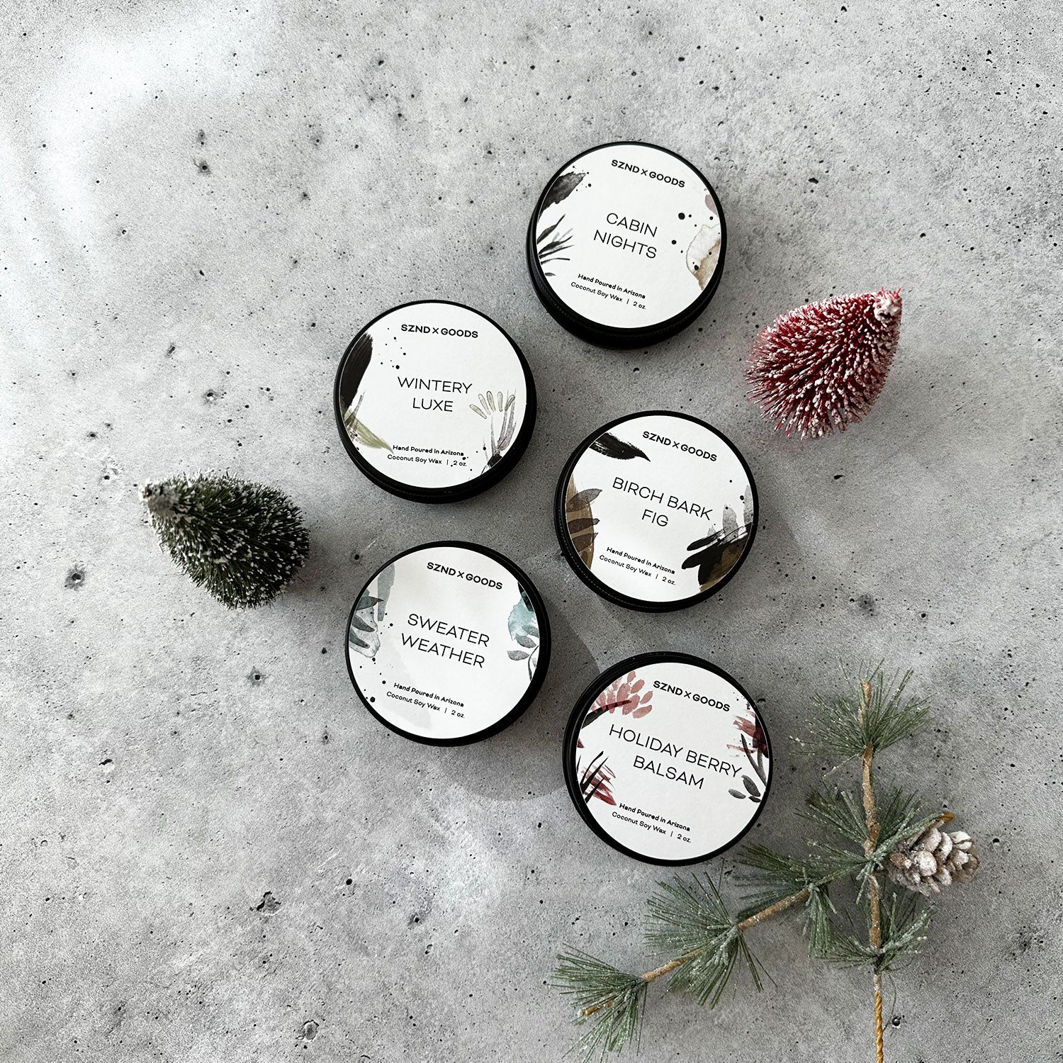 The winter collection small tin set