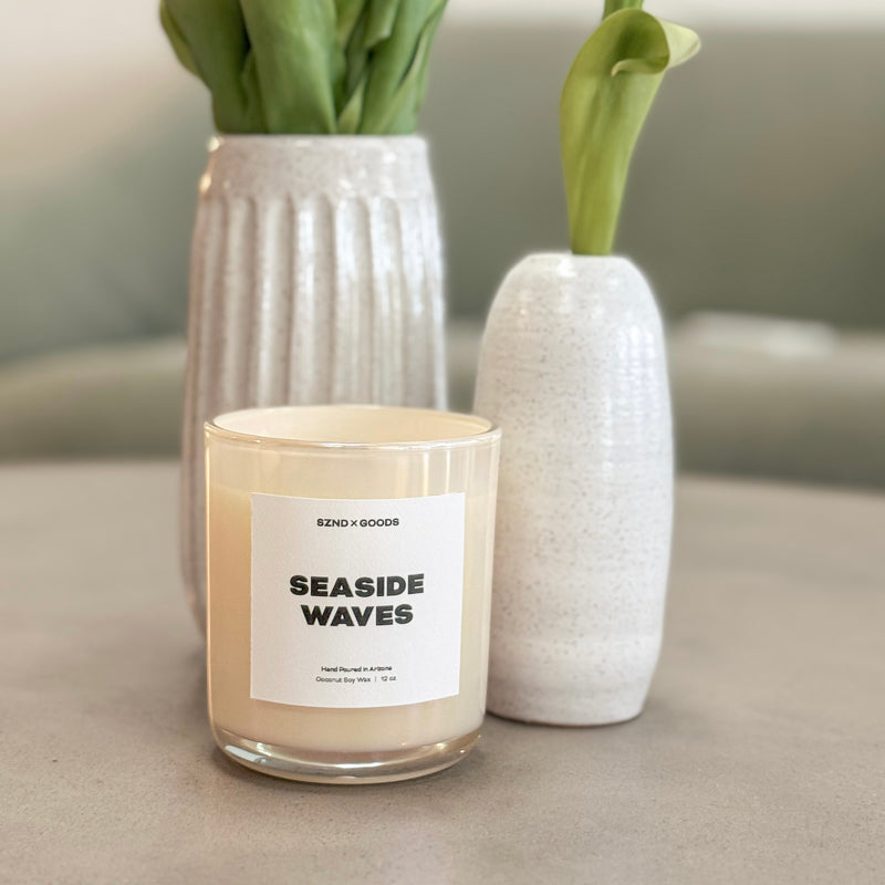 Seaside Waves Wooden Wick Candle