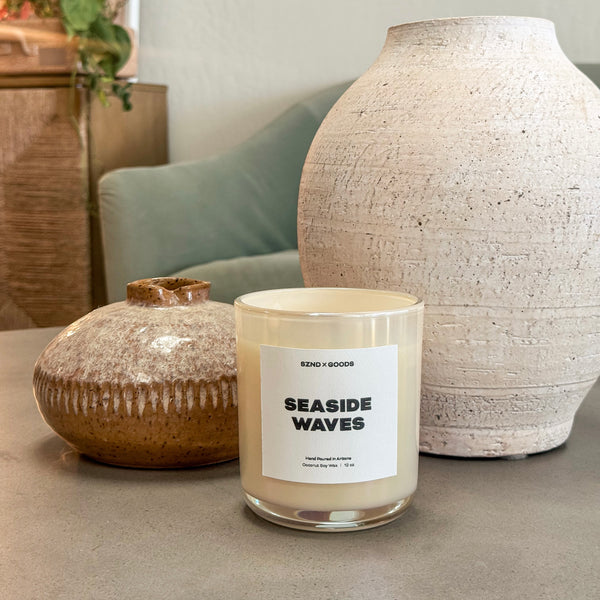 Seaside Waves Wooden Wick Candle