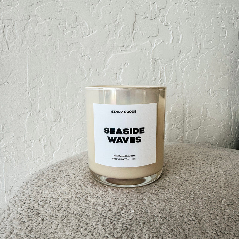 Seaside Waves Wooden Wick Candle
