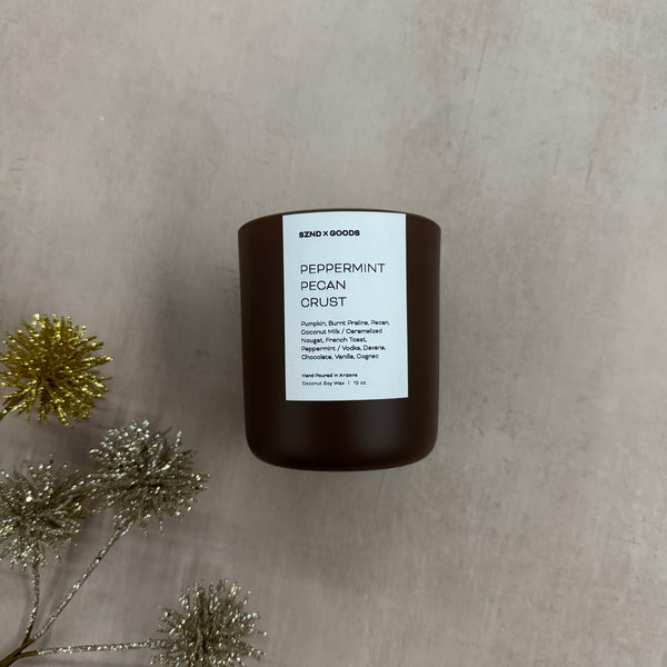 Peppermint Pecan Crust Wooden Wick Candle