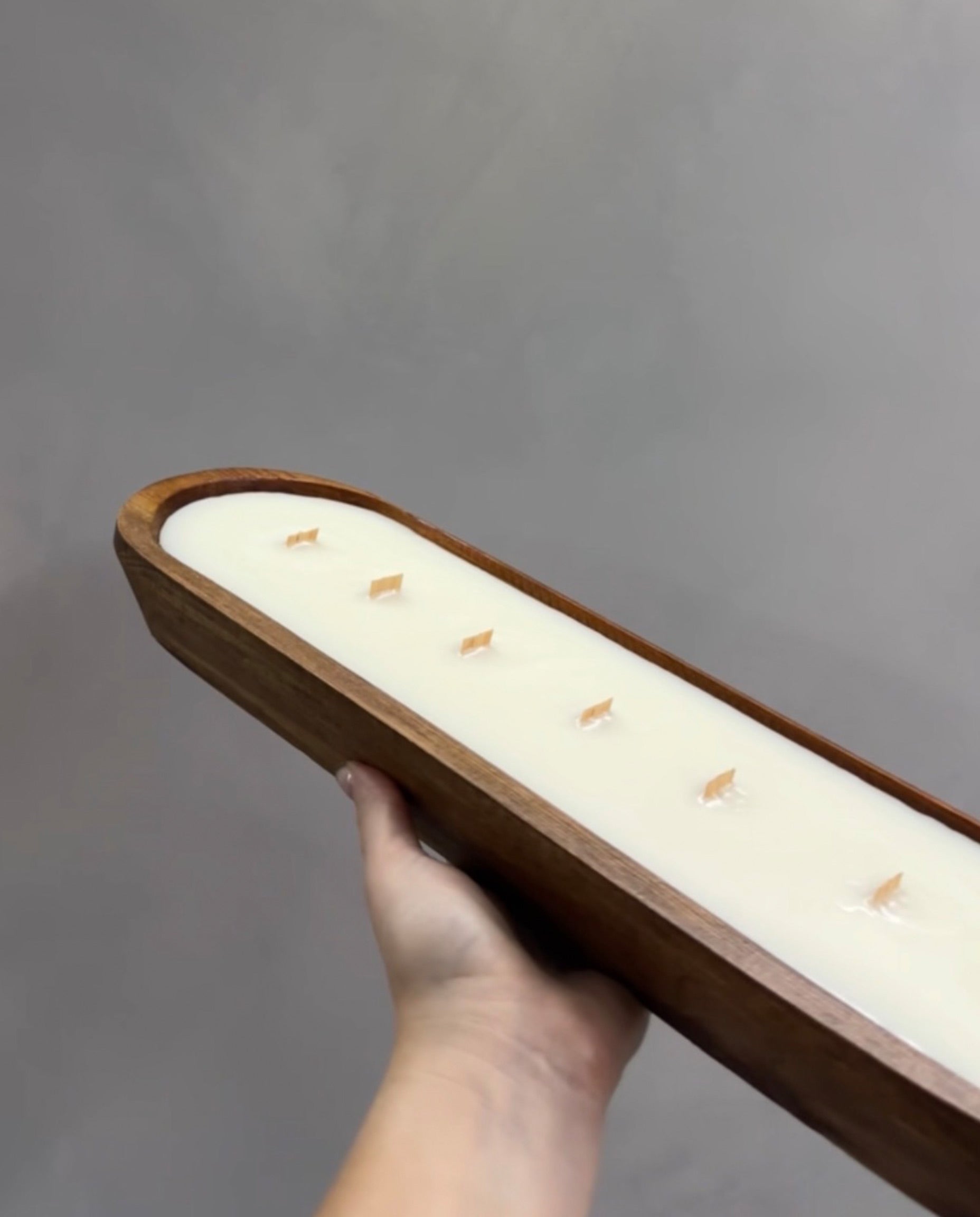 Custom Wooden Wick Candle Boat