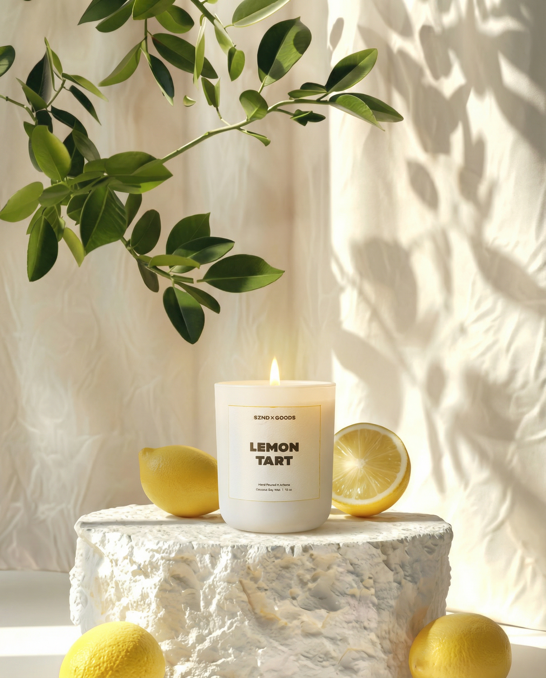 Lemon Tart Wooden Wick Candle