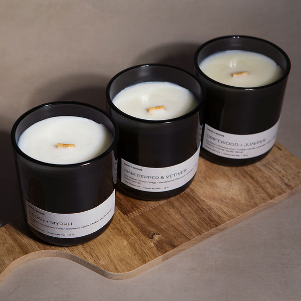 The men's collection candle jar set