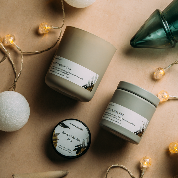 Birch Bark Fig Wooden Wick Candle