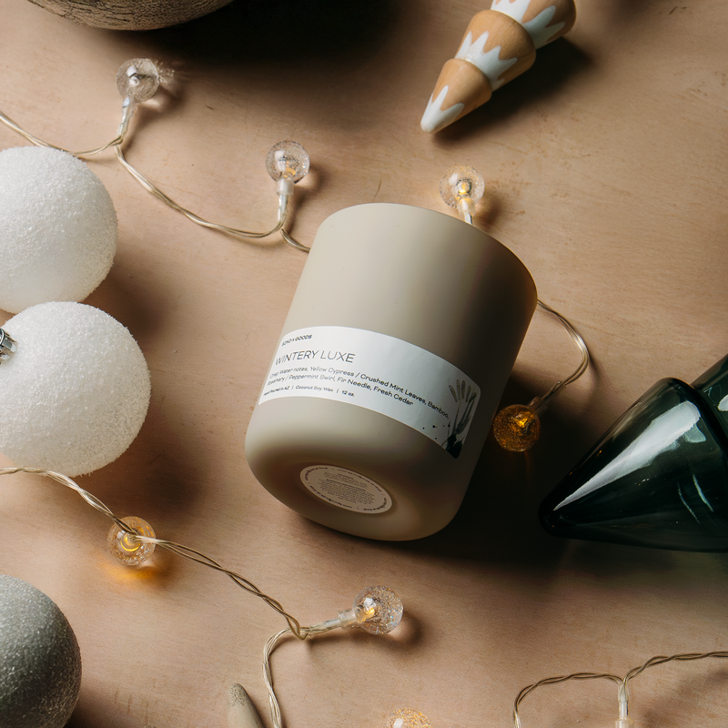 Wintery Luxe Wooden Wick Candle