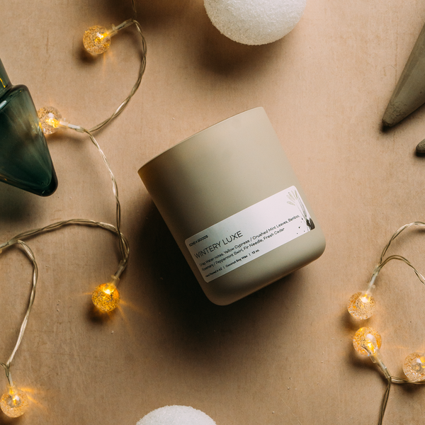 Wintery Luxe Wooden Wick Candle