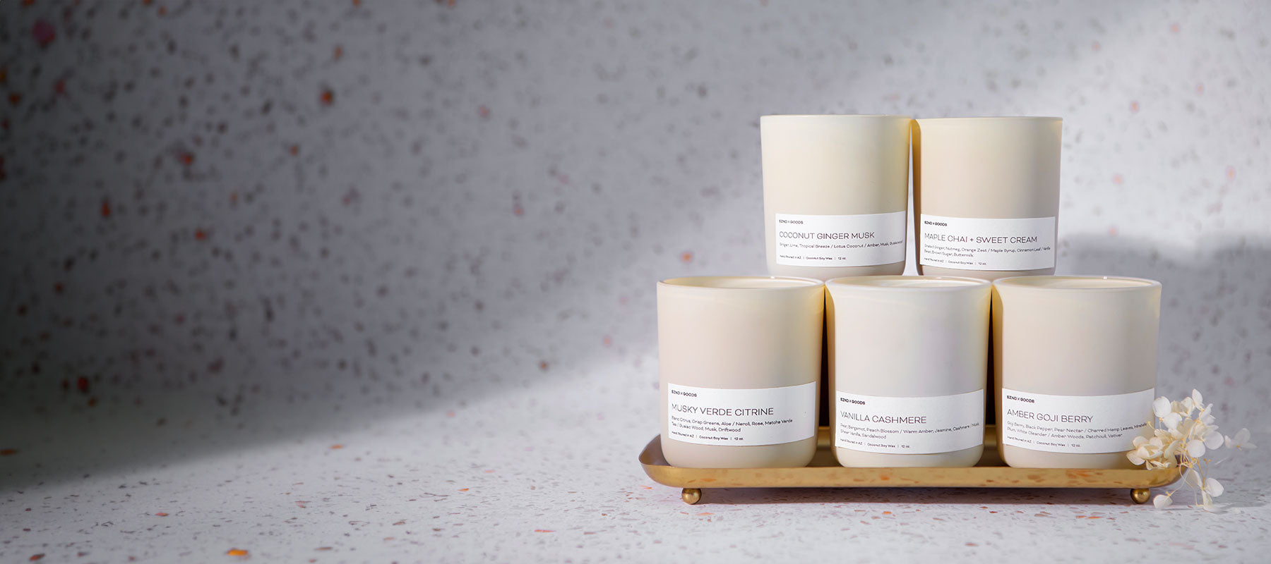 Collection of our Signature wooden wick candles in our 12oz cream jars.
