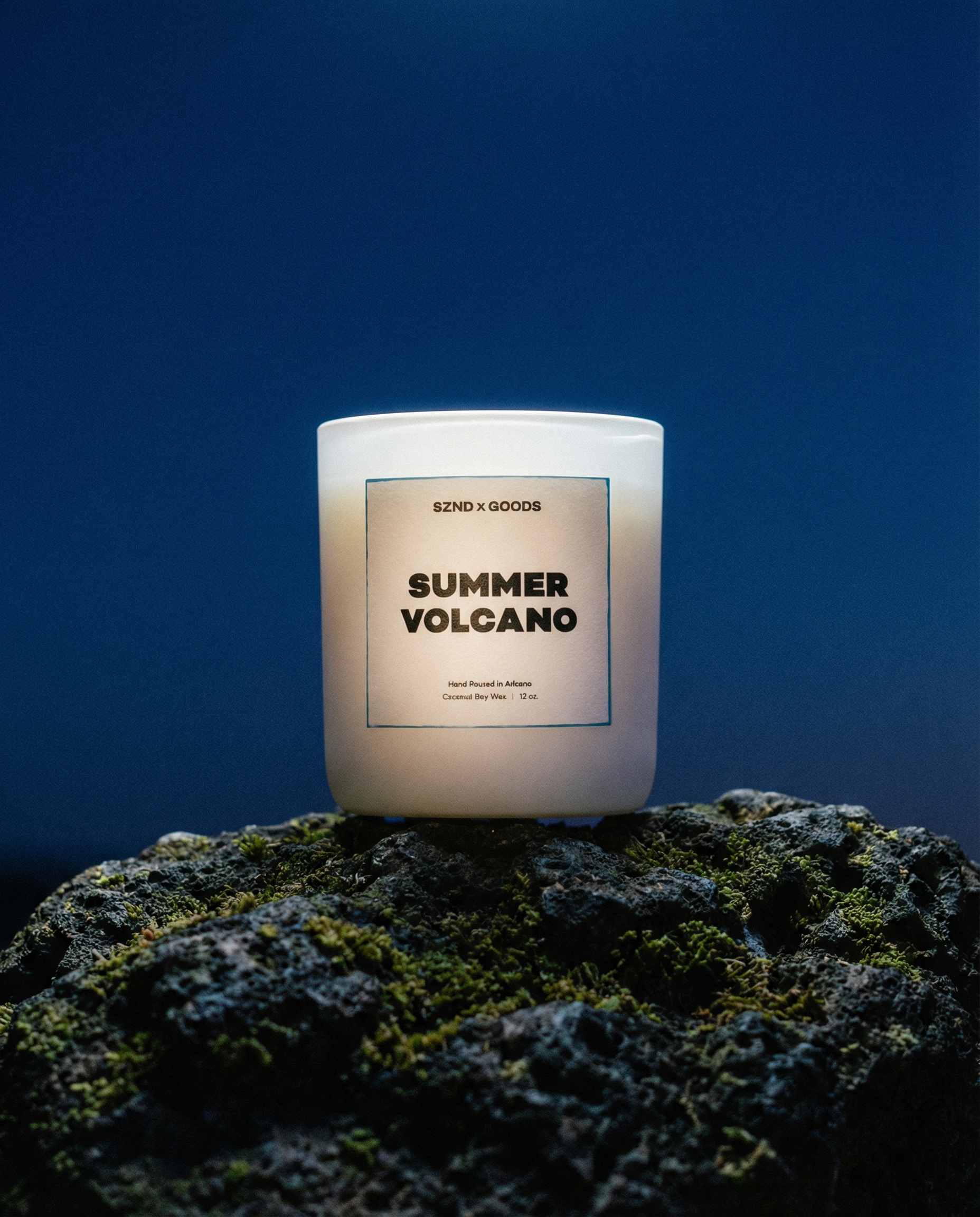 Summer Volcano Wooden Wick Candle