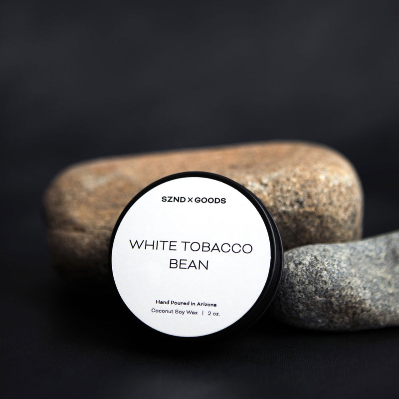 White Tobacco Bean Wooden Wick Candle