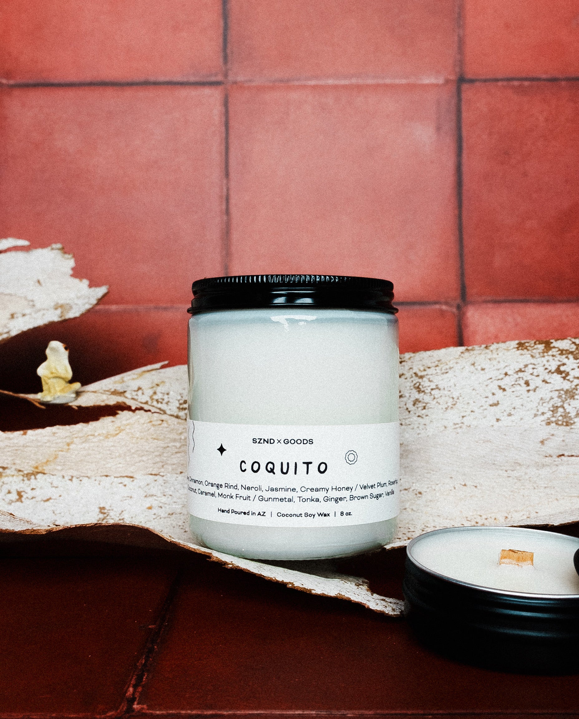 Coquito Wooden Wick Candle