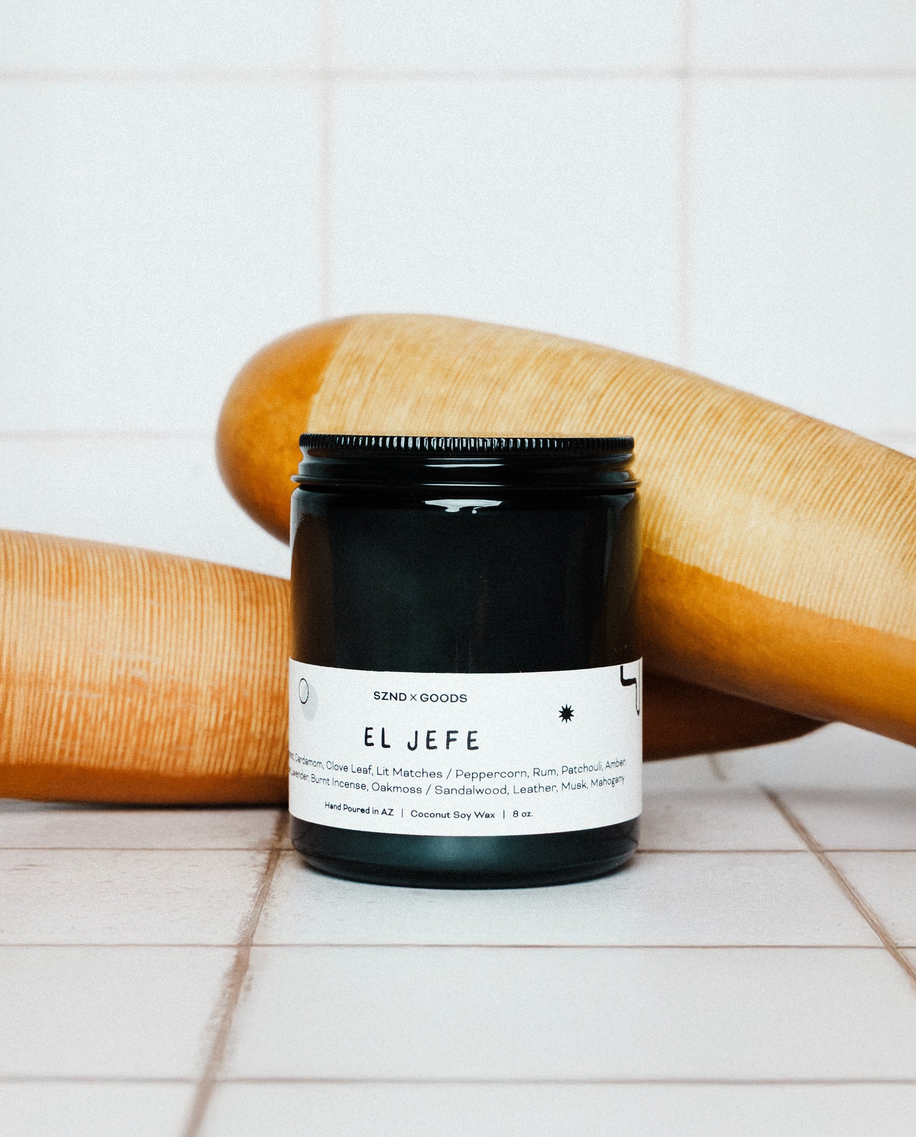 El Jefe Wooden Wick Candle