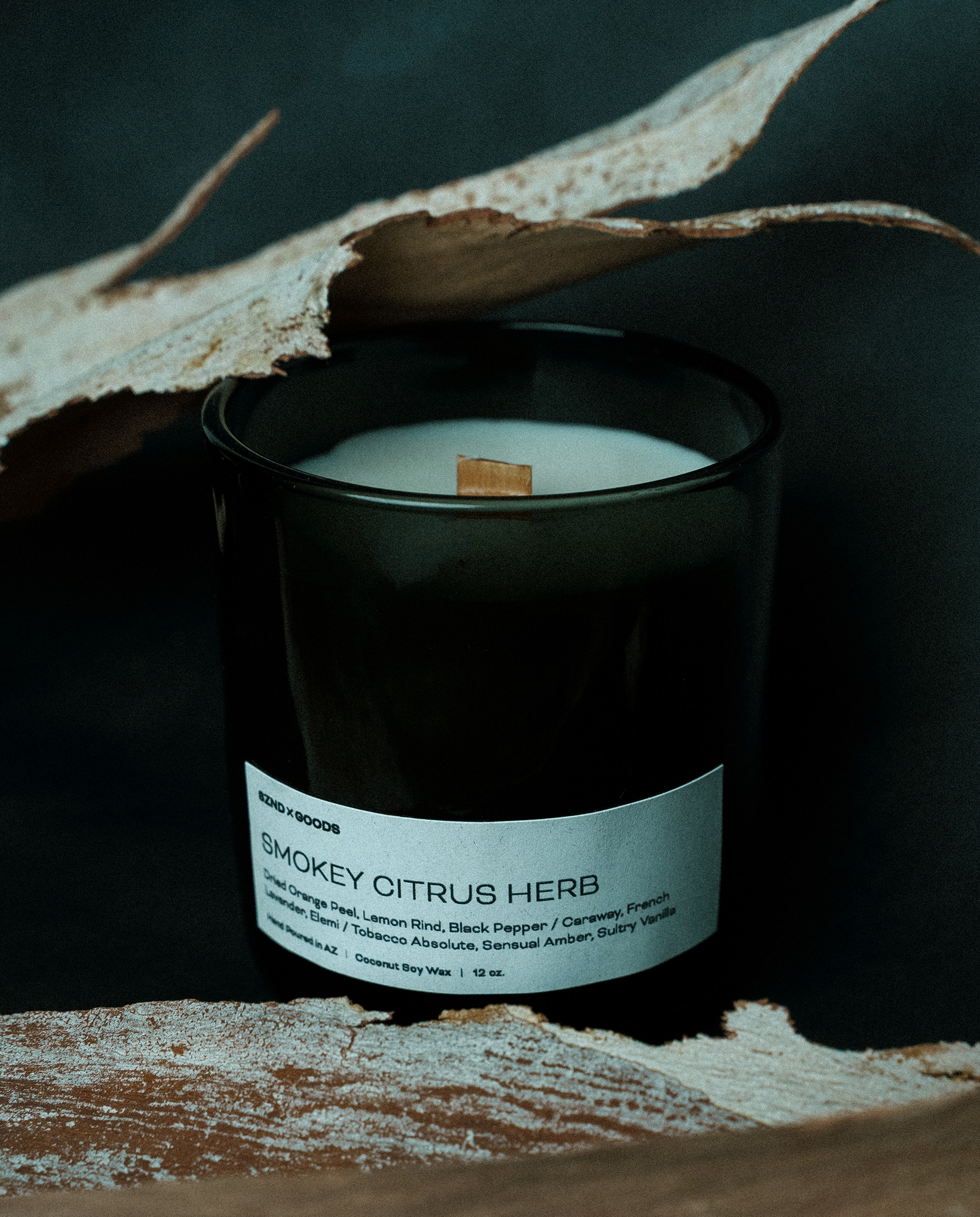 Smokey Citrus Herb Wick Candle