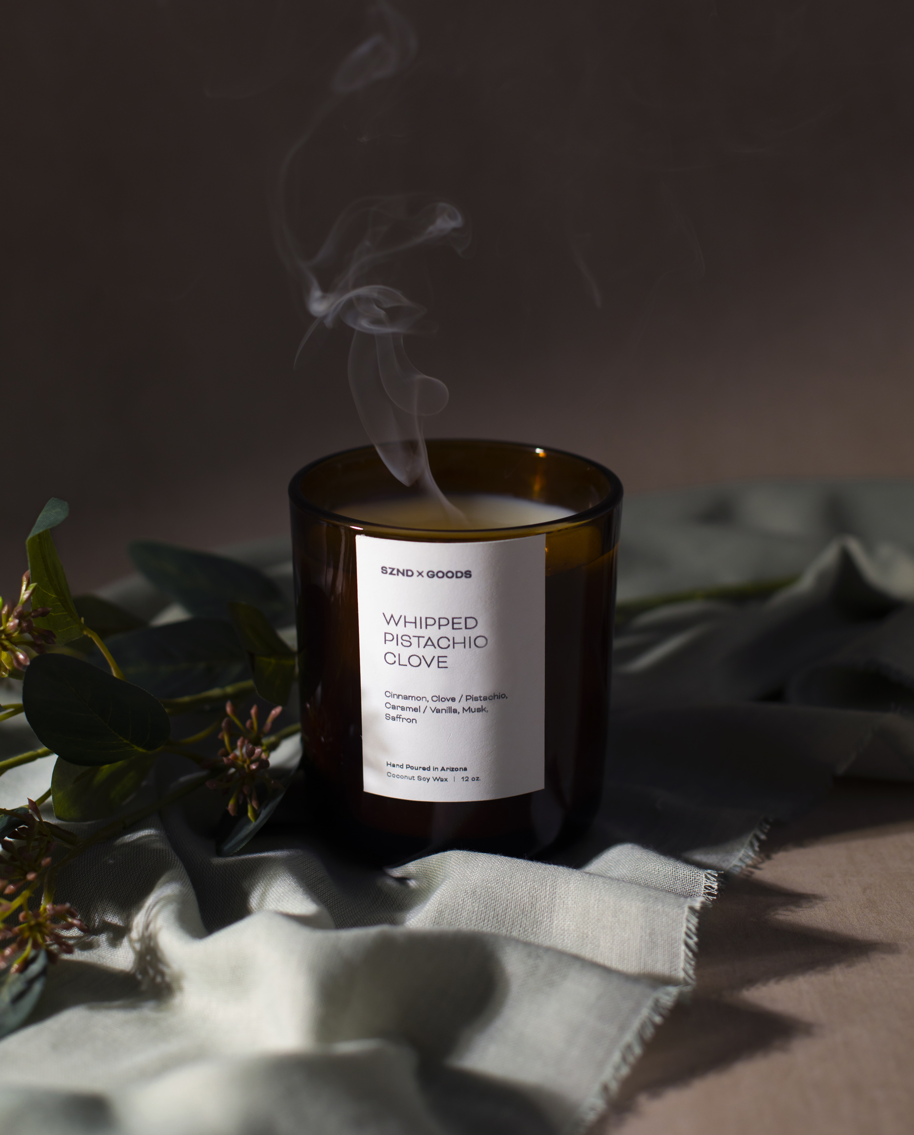Whipped Pistachio Clove Wooden Wick Candle