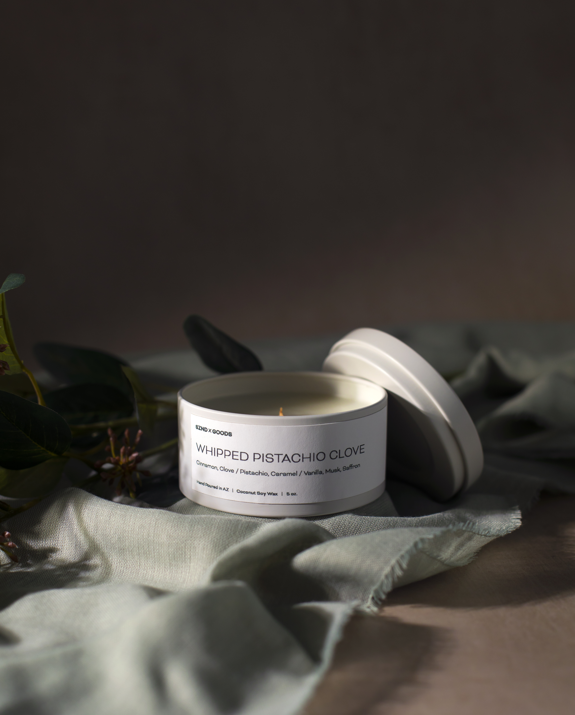 Whipped Pistachio Clove Wooden Wick Candle