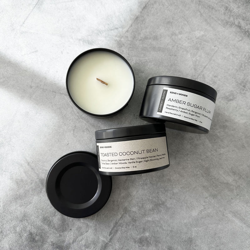 Blackberry Saffron Bungalow medium sized candle