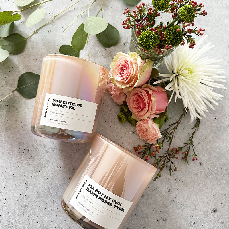 Sexy Cashmere pink candle jars