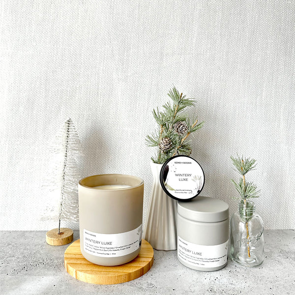 Wintery Luxe Wooden Wick Candle