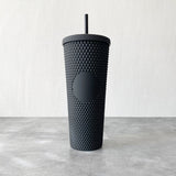 Black diamond studded tumbler cup